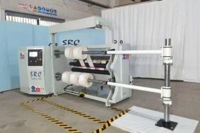 SRC 650 Slitter ideal for Mesh and Filter materials.