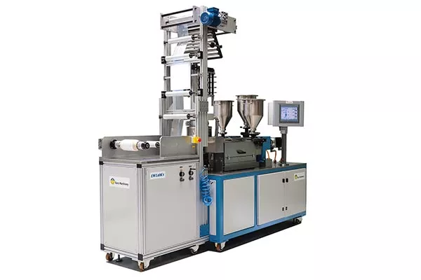 Three Layer Lab Extruder R&D test of new polymers, MaterBi, Bio-based plastic materials, RECYCLED granules, processing small batches