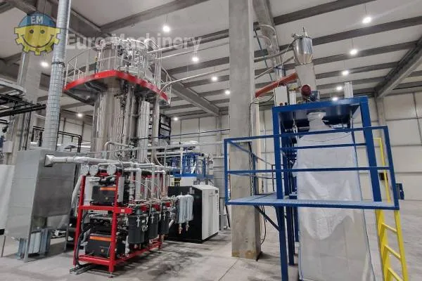 PET flakes decontamination and drying