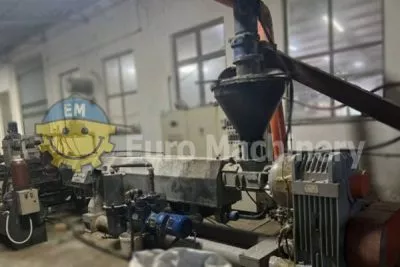 Plastic recycling lines from Tecnova with hot granulation on die with water circle system.