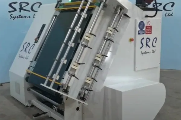 SRC TTR 168 slitter rewinder 600x400 (4) SRC TTR 168 slitter rewinder is a compact slitter built specifically for thermal transfer films